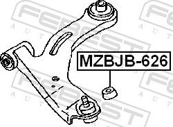 Febest MZBJB-626 - Ремонтний комплект, що несуть / напрямні шарніри autozip.com.ua