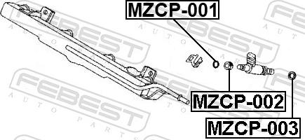Febest MZCP-001 - Шайба теплового захисту, система уприскування autozip.com.ua
