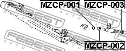 Febest MZCP-002 - Кільце ущільнювача форсунки уприскування палива autozip.com.ua