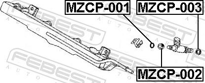 Febest MZCP-002 - Шайба теплового захисту, система уприскування autozip.com.ua