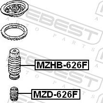 Febest MZD-626F - Відбійник, буфер амортизатора autozip.com.ua