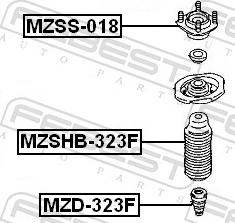 Febest MZSHB-323F - Пильник амортизатора, захисний ковпак autozip.com.ua