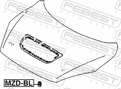 Febest MZD-BL - Буфер, капот autozip.com.ua