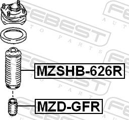 Febest MZD-GFR - Відбійник, буфер амортизатора autozip.com.ua