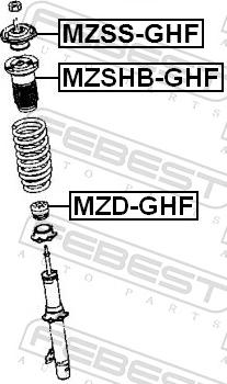 Febest MZD-GHF - Відбійник, буфер амортизатора autozip.com.ua