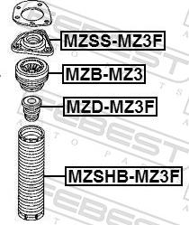 Febest MZD-MZ3F - Відбійник, буфер амортизатора autozip.com.ua