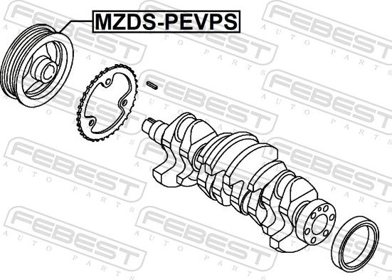 Febest MZDS-PEVPS - Ремінний шків, колінчастий вал autozip.com.ua