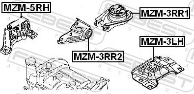 Febest MZM-5RH - Подушка, підвіска двигуна autozip.com.ua