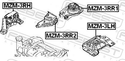 Febest MZM-3RR2 - Подушка, підвіска двигуна autozip.com.ua