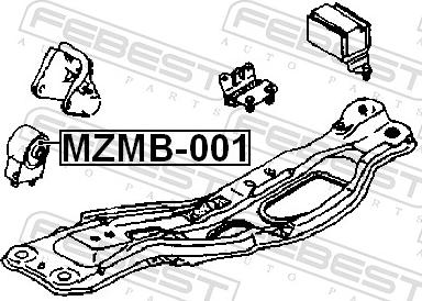Febest MZMB-001 - Подушка, підвіска двигуна autozip.com.ua
