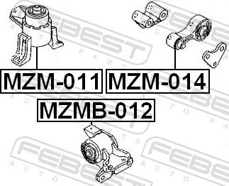 Febest MZMB-012 - Подушка, підвіска двигуна autozip.com.ua