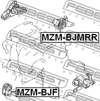 Febest MZM-BJMRR - Подушка, підвіска двигуна autozip.com.ua