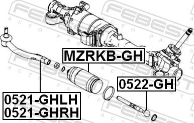 Febest MZRKB-GH - Пильник, рульове управління autozip.com.ua