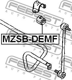 Febest MZSB-DEMF - Втулка, стабілізатор autozip.com.ua