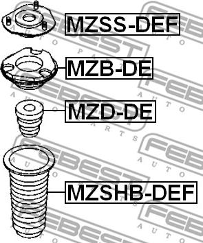 Febest MZSHB-DEF - Пильник амортизатора, захисний ковпак autozip.com.ua