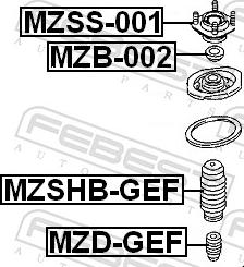 Febest MZSHB-GEF - Пильник амортизатора, захисний ковпак autozip.com.ua