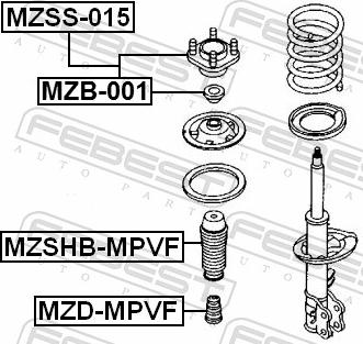 Febest MZSHB-MPVF - Пильник амортизатора, захисний ковпак autozip.com.ua