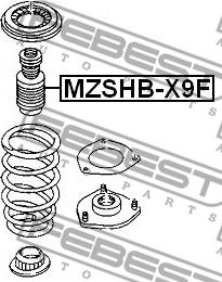 Febest MZSHB-X9F - Відбійник, буфер амортизатора autozip.com.ua