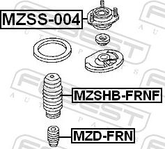 Febest MZSS-004 - Опора стійки амортизатора, подушка autozip.com.ua