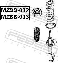 Febest MZSS-002 - Опора стійки амортизатора, подушка autozip.com.ua
