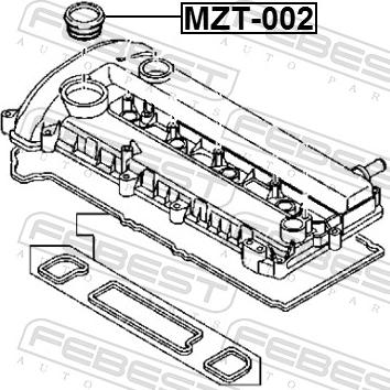 Febest MZT-002 - Прокладка, маслоналивная горловина autozip.com.ua
