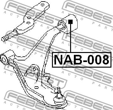 Febest NAB-008 - Сайлентблок, важеля підвіски колеса autozip.com.ua