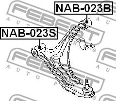Febest NAB-023B - Сайлентблок, важеля підвіски колеса autozip.com.ua