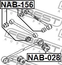 Febest NAB-156 - Сайлентблок, важеля підвіски колеса autozip.com.ua