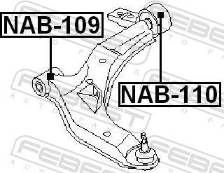 Febest NAB-109 - Сайлентблок, важіль підвіски колеса autozip.com.ua