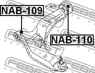 Febest NAB-110 - Сайлентблок, важеля підвіски колеса autozip.com.ua