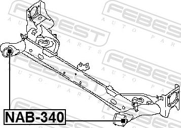 Febest NAB-340 - Втулка, балка мосту autozip.com.ua