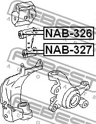 Febest NAB-326 - Сайлентблок, важеля підвіски колеса autozip.com.ua