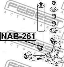 Febest NAB-261 - Сайлентблок стійки, амортизатора autozip.com.ua