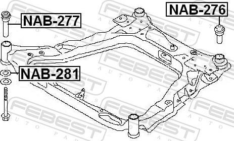 Febest NAB-277 - Втулка, балка мосту autozip.com.ua