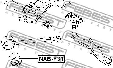 Febest NAB-Y34 - Сайлентблок, важеля підвіски колеса autozip.com.ua