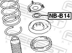 Febest NB-B14 - Підшипник кочення, опора стійки амортизатора autozip.com.ua
