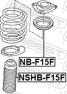 Febest NB-F15F - Підшипник кочення, опора стійки амортизатора autozip.com.ua