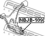 Febest NBJB-109 - Ремонтний комплект, що несуть / напрямні шарніри autozip.com.ua