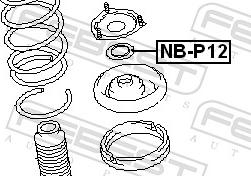 Febest NB-P12 - Підшипник кочення, опора стійки амортизатора autozip.com.ua