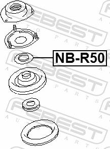 Febest NB-R50 - Підшипник кочення, опора стійки амортизатора autozip.com.ua