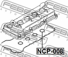 Febest NCP-008 - Прокладка, кришка головки циліндра autozip.com.ua