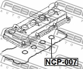 Febest NCP-007 - Кільце ущільнювача, шахта свічки autozip.com.ua