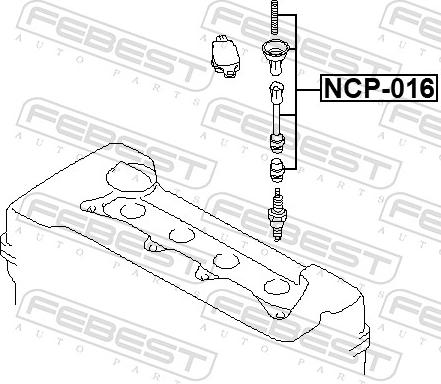 Febest NCP-016 - Котушка запалювання autozip.com.ua