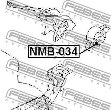 Febest NMB-034 - Подушка, підвіска двигуна autozip.com.ua