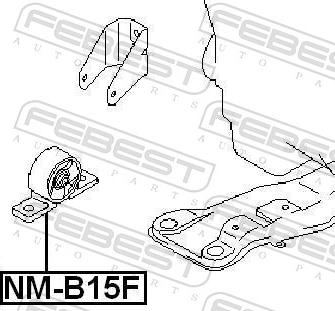 Febest NM-B15F - Подушка, підвіска двигуна autozip.com.ua
