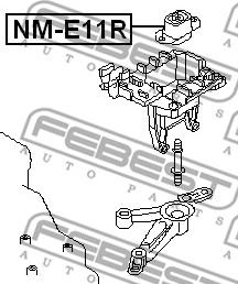 Febest NM-E11R - Опора двигателя RENAULT CLIO пр-во FEBEST autozip.com.ua