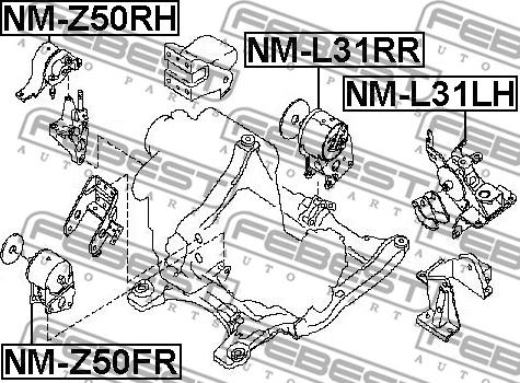 Febest NM-L31LH - Подушка, підвіска двигуна autozip.com.ua