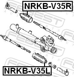 Febest NRKB-V35L - Пильник, рульове управління autozip.com.ua