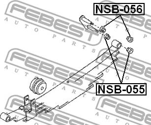 Febest NSB-056 - Втулка, листова ресора autozip.com.ua