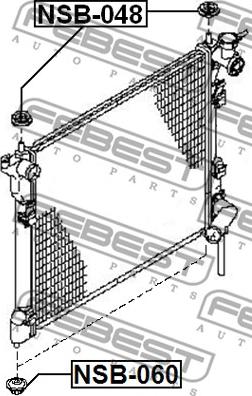 Febest NSB-060 - Підвіска, радіатор autozip.com.ua